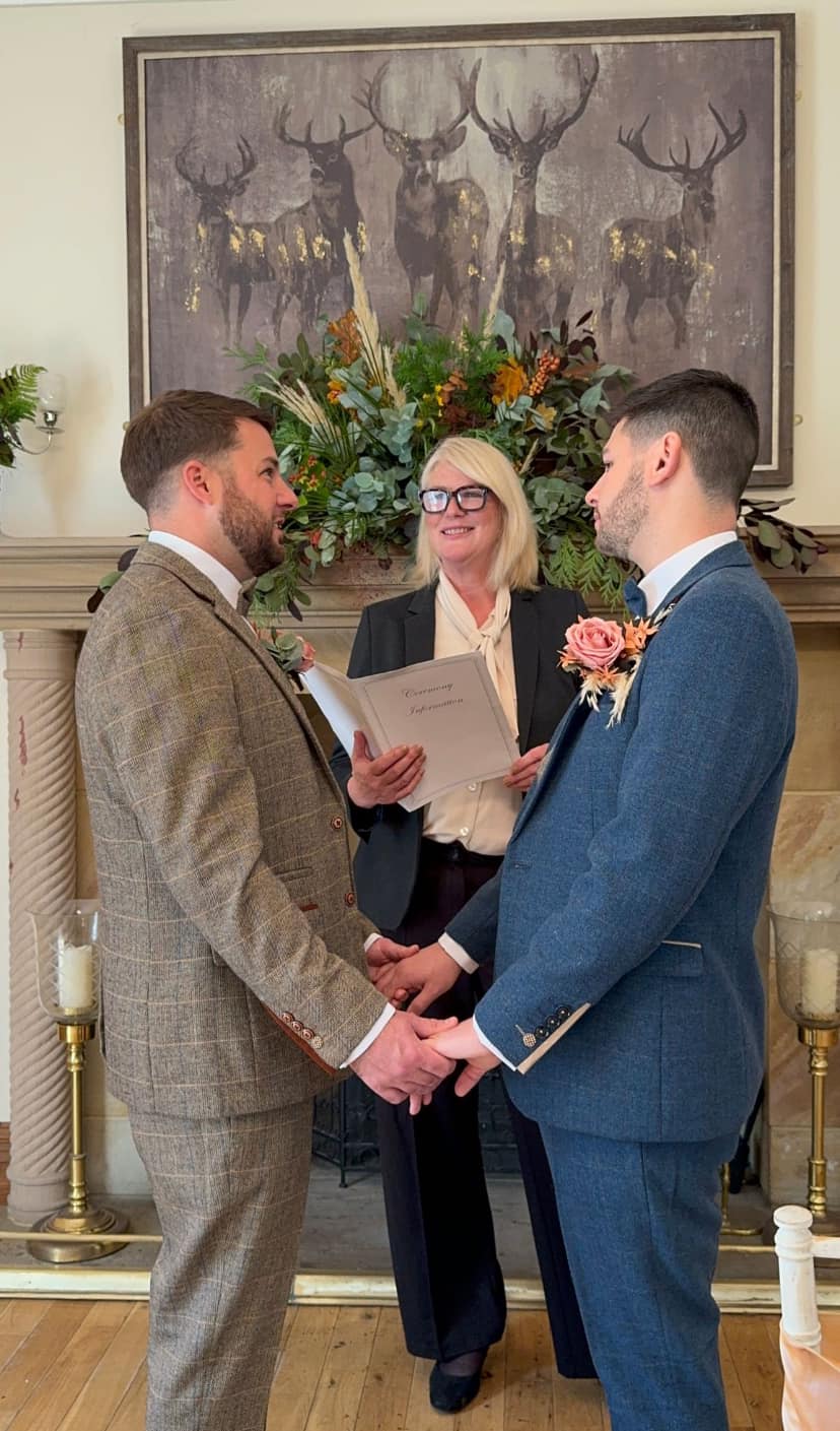 Anna officiating a ceremony
